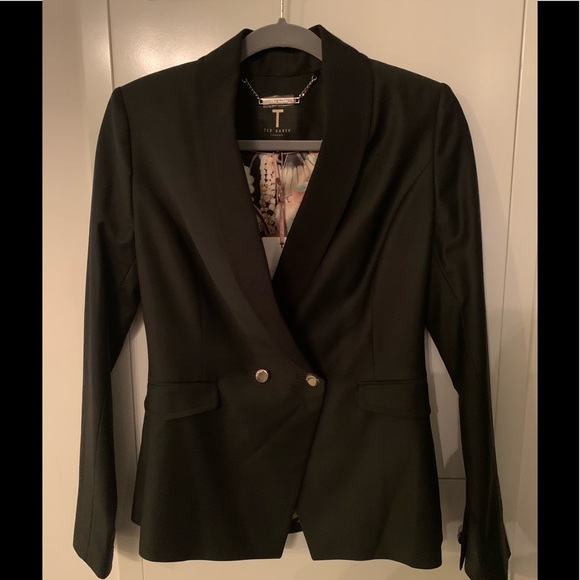 BNWT Ted Baker Tiorna Double Breasted Black Blazer - Picture 5 of 12